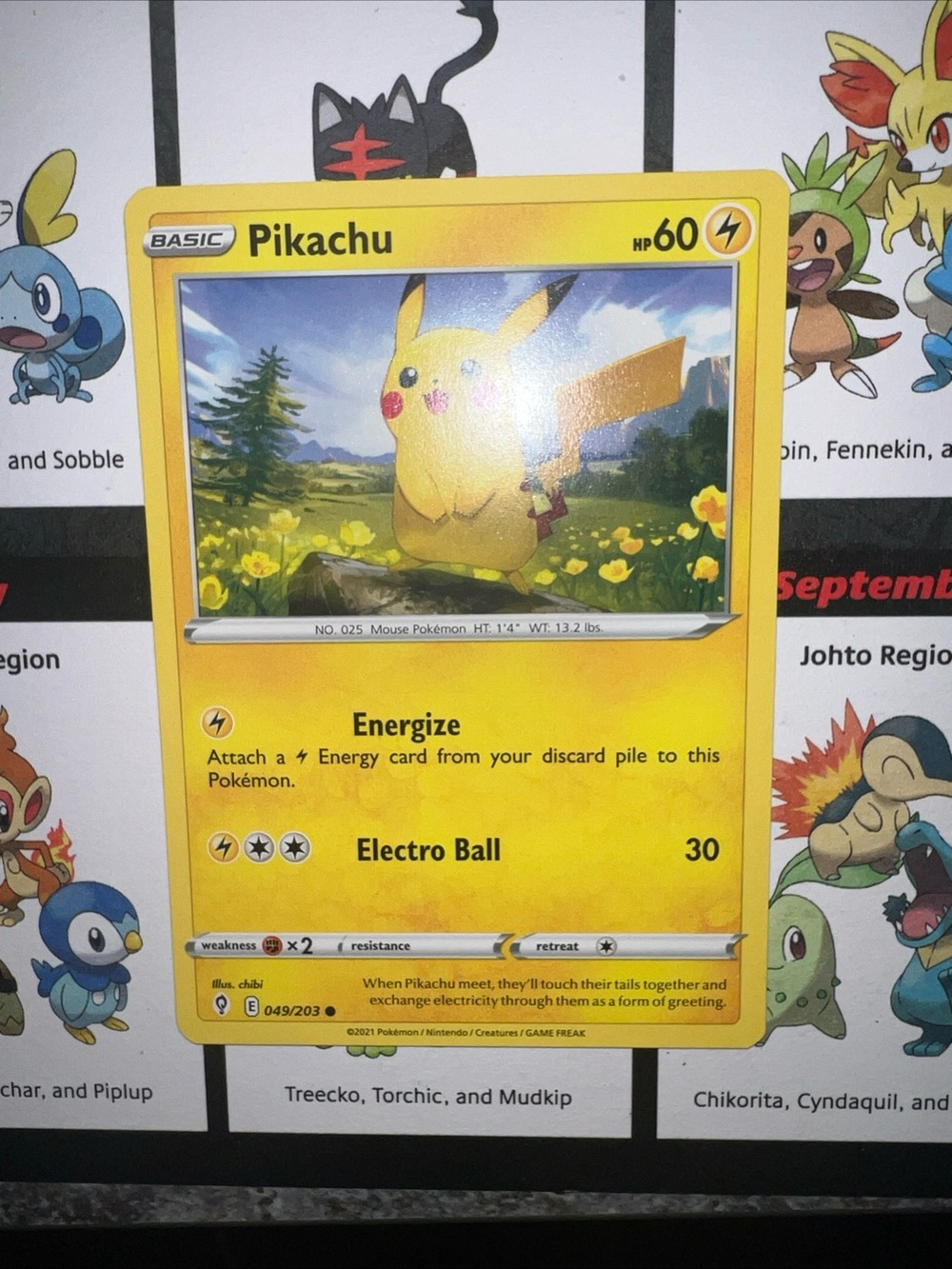 Pokemon Pikachu Trading Card - Yellow